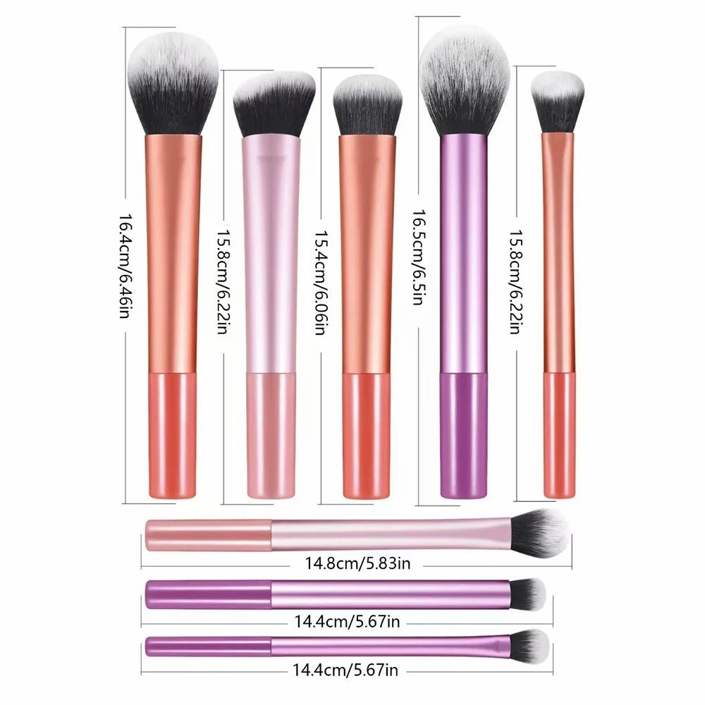 8 - Piece Soft Makeup Brush Set - Roger's Spot