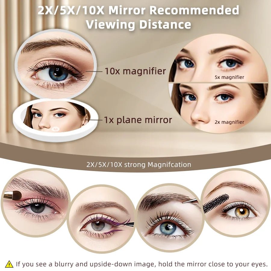 Foldable LED Makeup Mirror - Roger's Spot