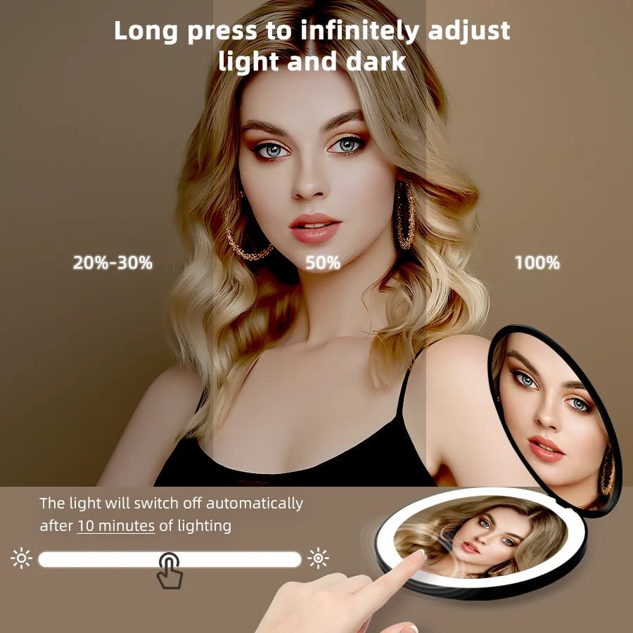 Foldable LED Makeup Mirror - Roger's Spot