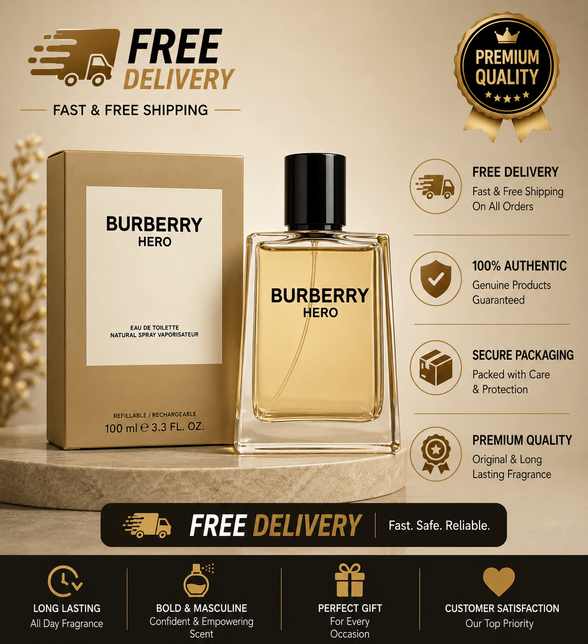 Burberry Hero EDT 100ml - Roger's Spot